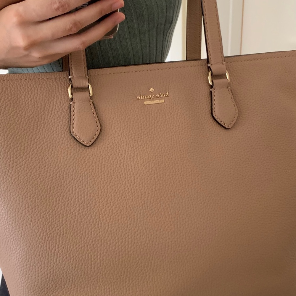 KATE SPADE JACKSON STREET JANA GINGER TEA TOTE BAG - Picture 2 of 8